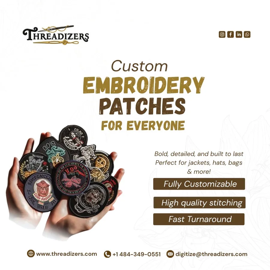 Custom Embroidery Patches by Threadizers